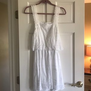 White lace open backed Topshop dress
